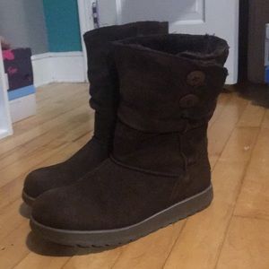 Brown Mid Calf Two Button Sketcher Australia Boots